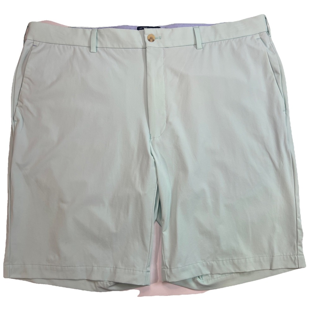 Peter Millar Crown Crafted Men's Golf Shorts – Size 38 – Mint Green 9″‎ Inseam